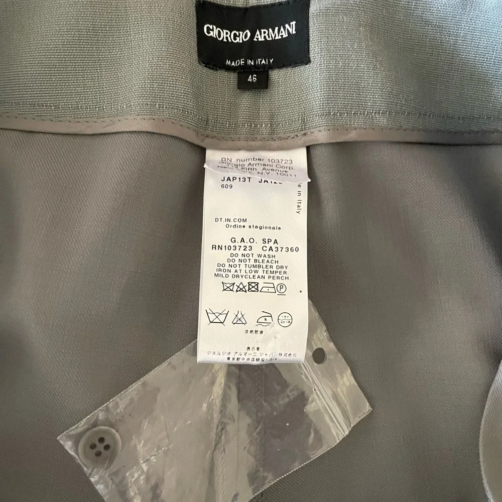 Giorgio Armani Trousers Dress Pants Gray Size 46 Career Business Designer EUC - Picture 5 of 14